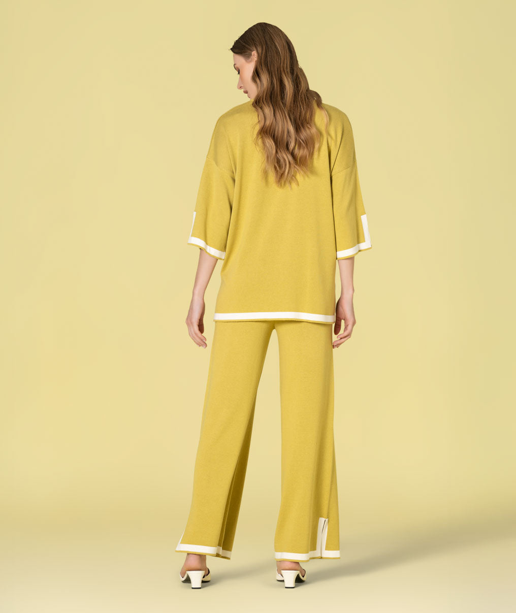 Camisola com contrastes e bolso 3482