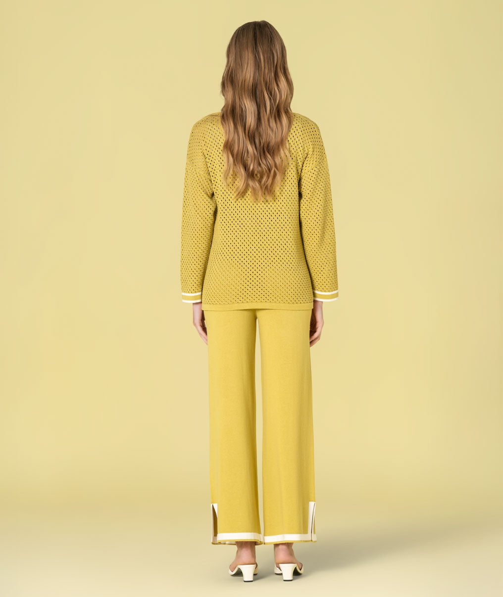 Camisola com contrastes e bolso 3482