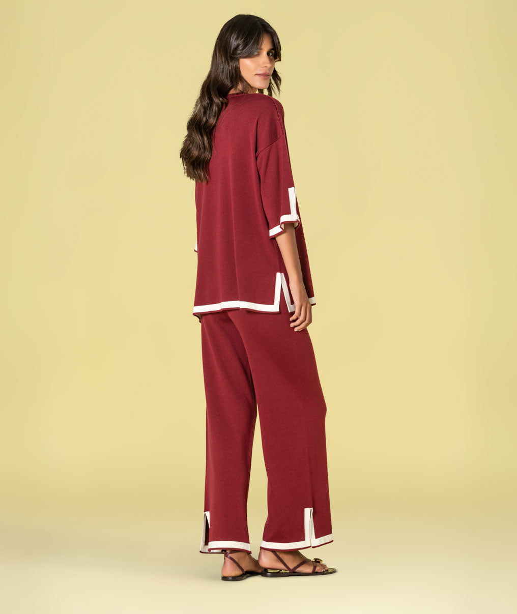 Camisola com contrastes e bolso 3482