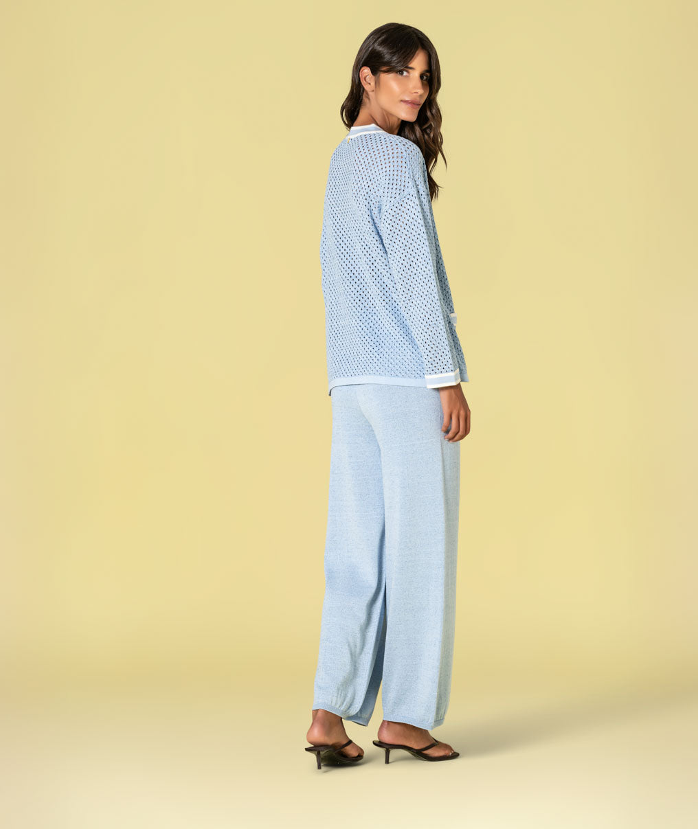 Camisola perfurada com brilho 3487
