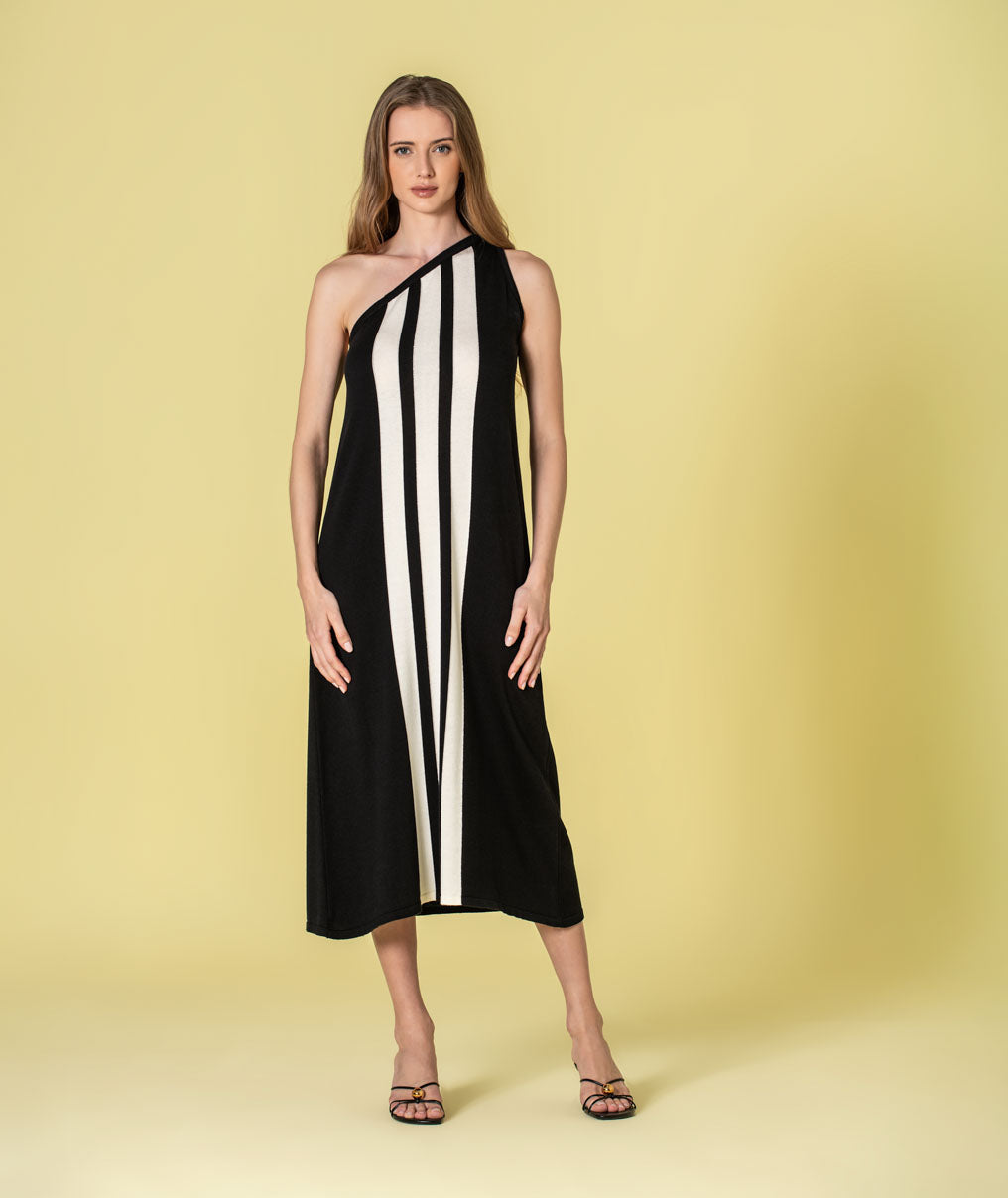Vestido comprido riscas 3488