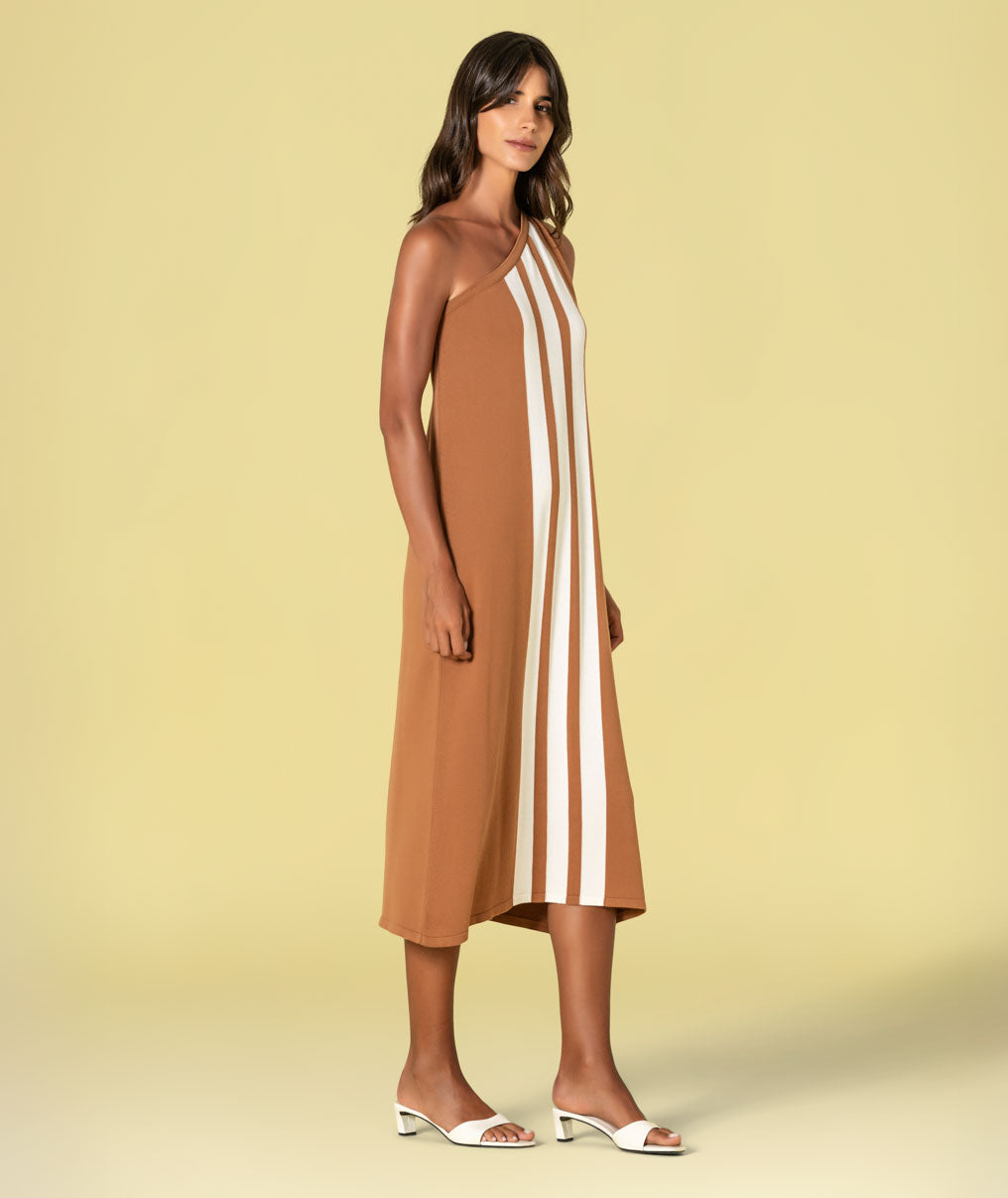 Vestido comprido riscas 3488