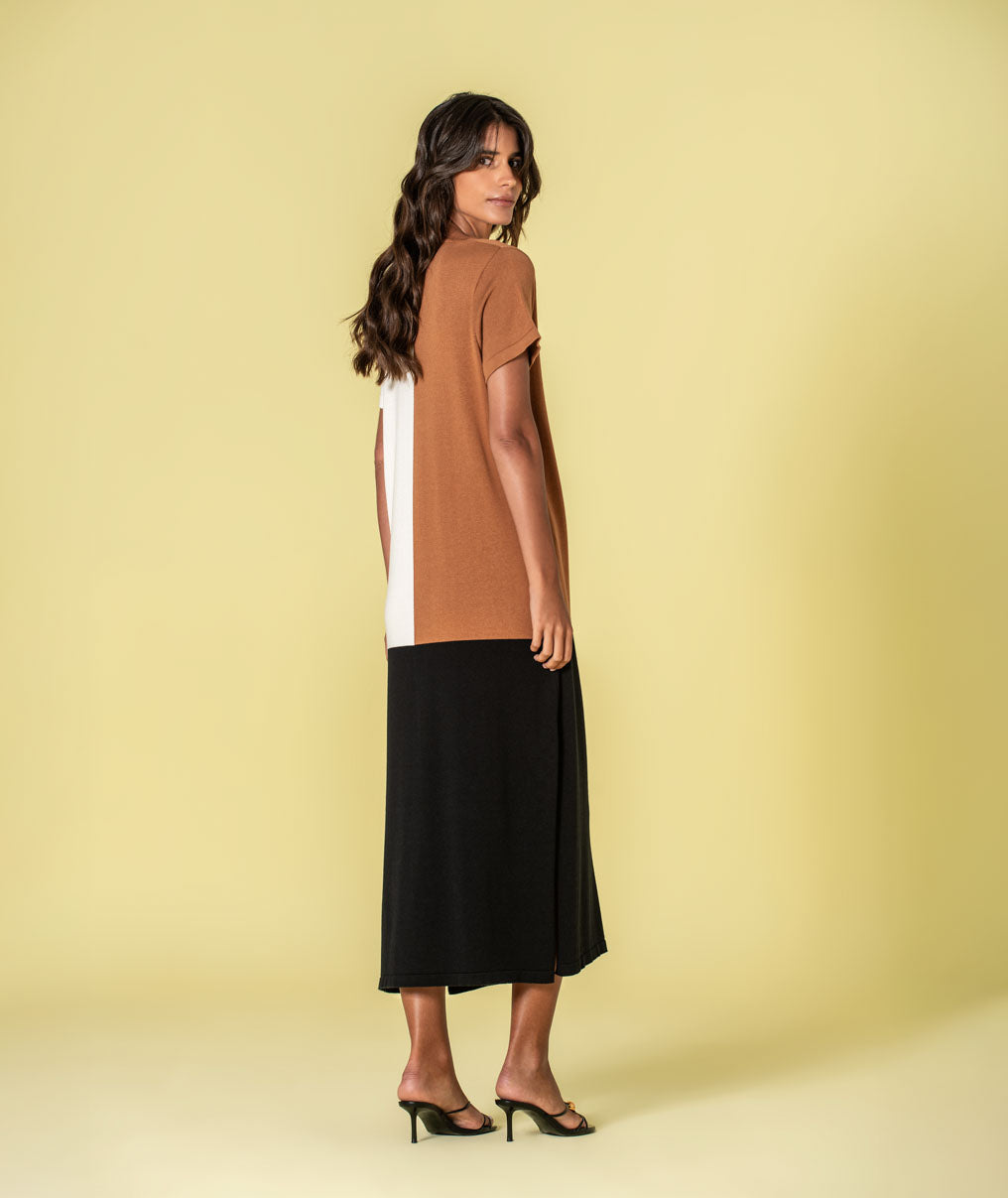 Vestido tricolor 3494
