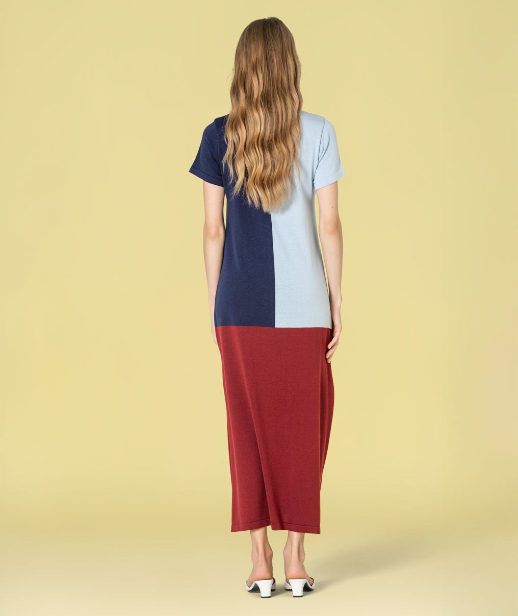 Vestido tricolor 3494