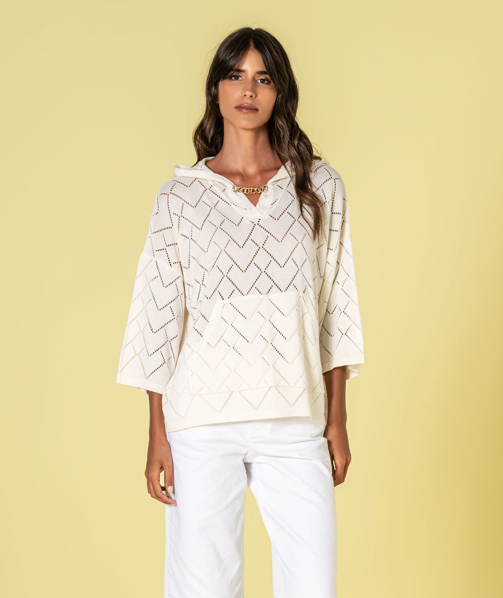 Camisola com corações perfurados 3500
