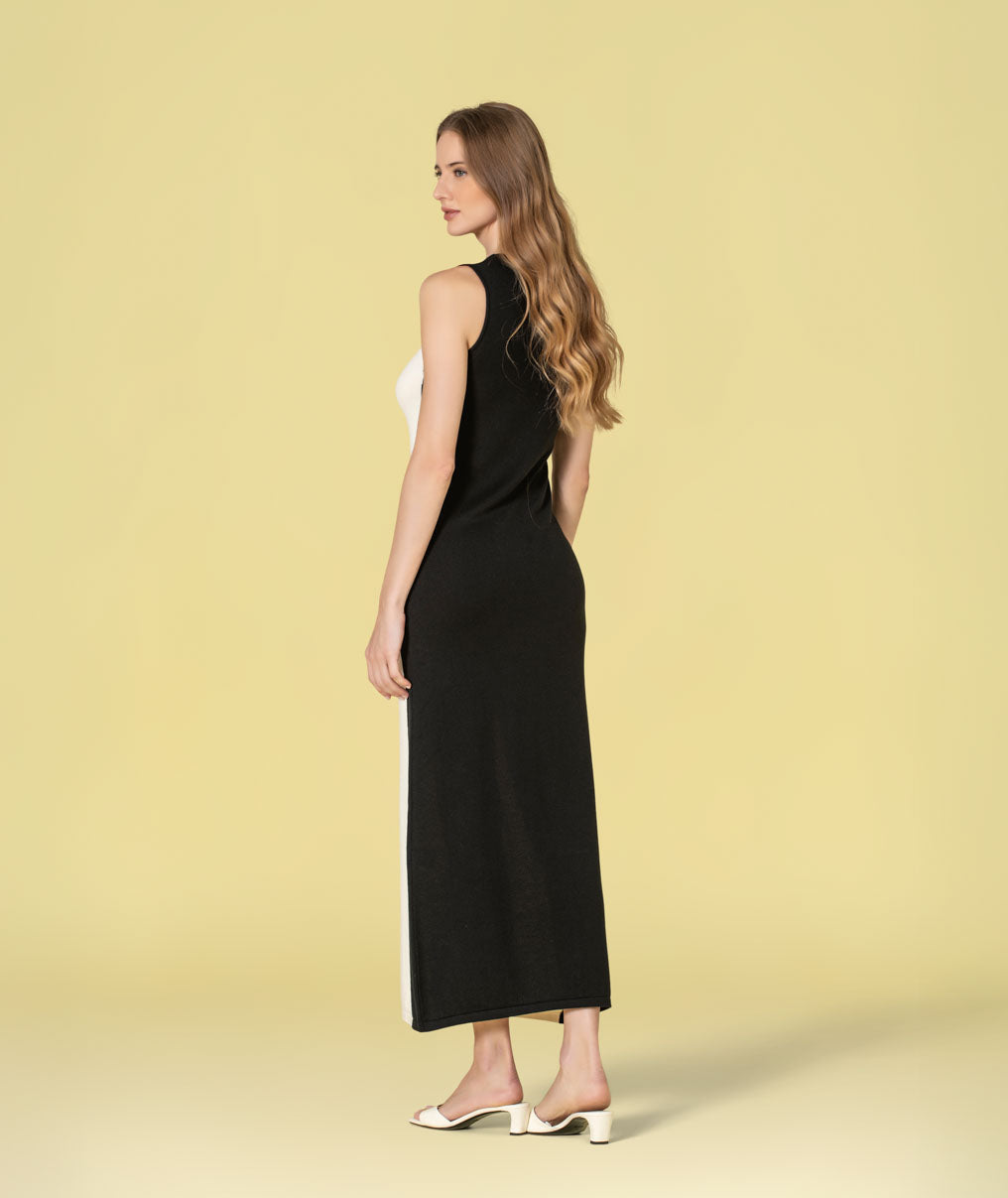 Vestido bicolor 3506