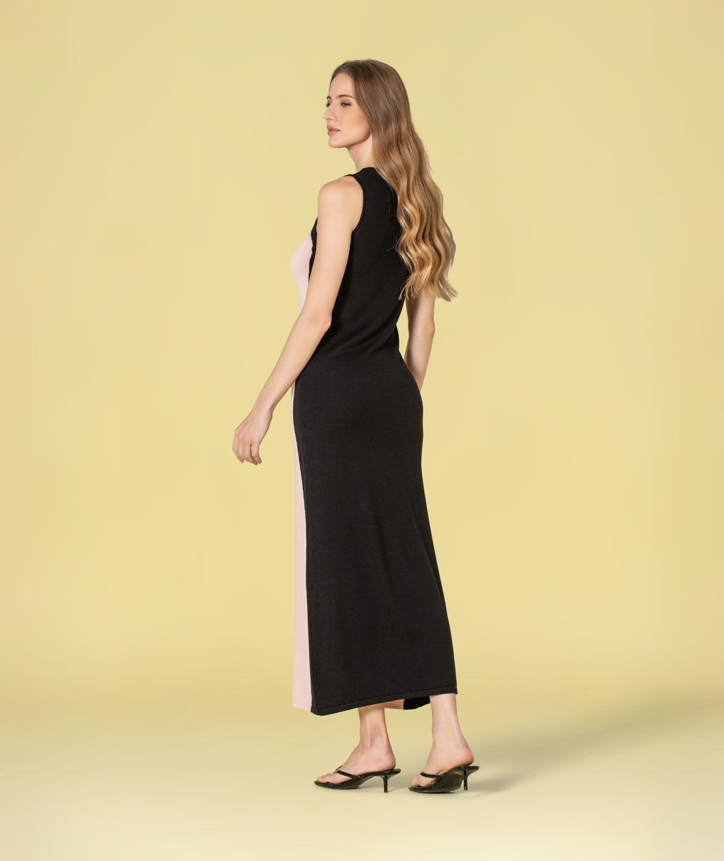 Vestido bicolor 3506