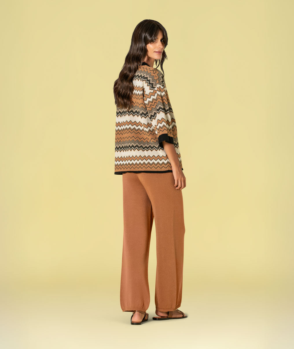 Camisola zigzag brilho 3516