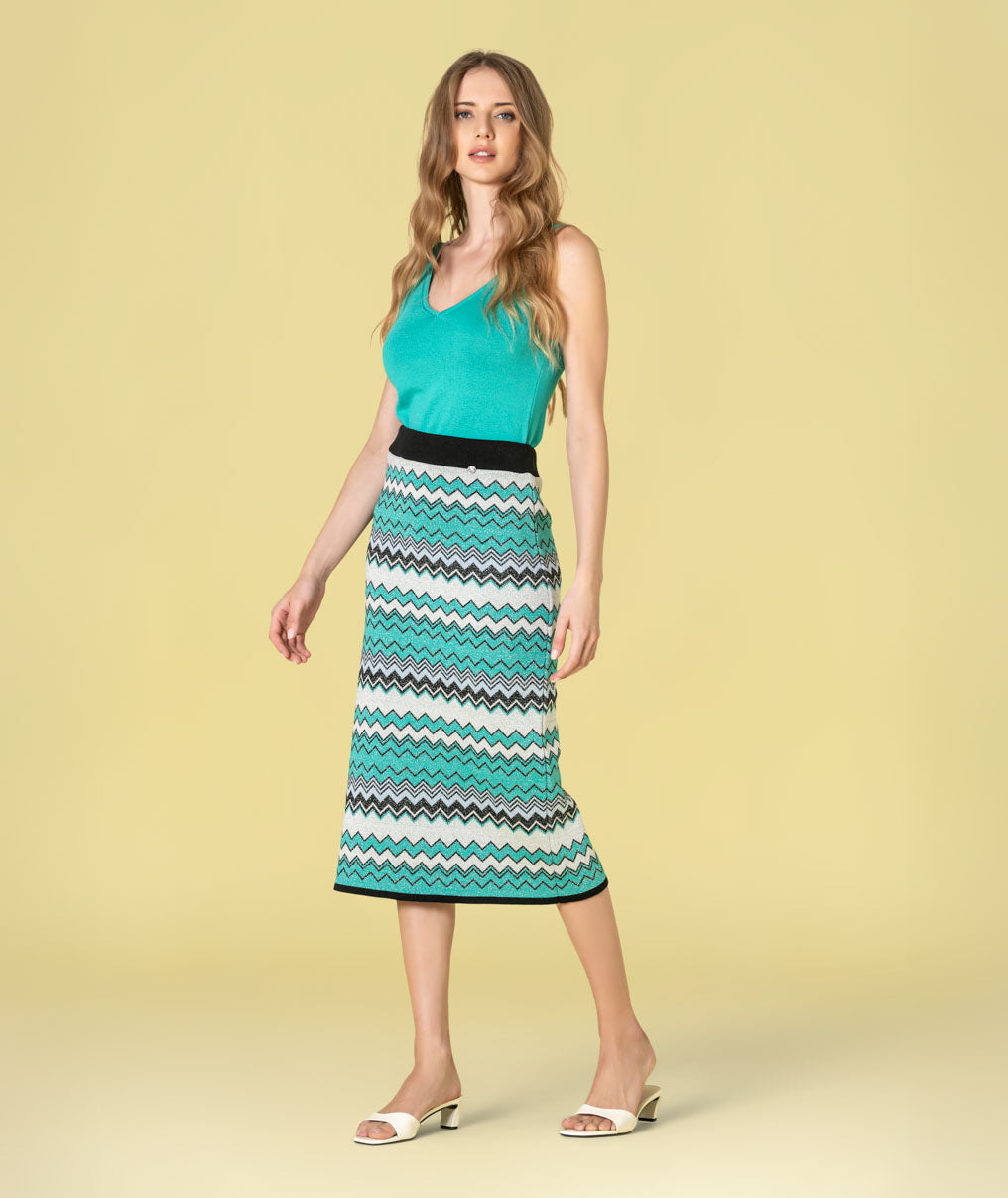 Saia zigzag brilho 3517