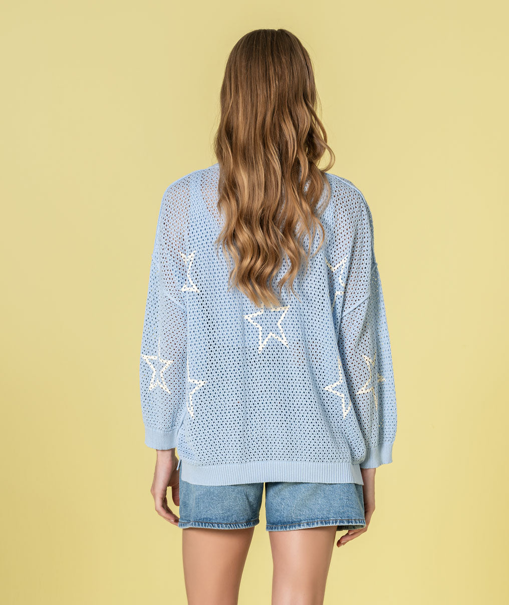 Camisola perfurada estrelas 3524