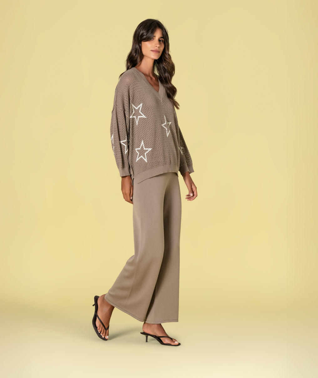 Camisola perfurada estrelas 3524