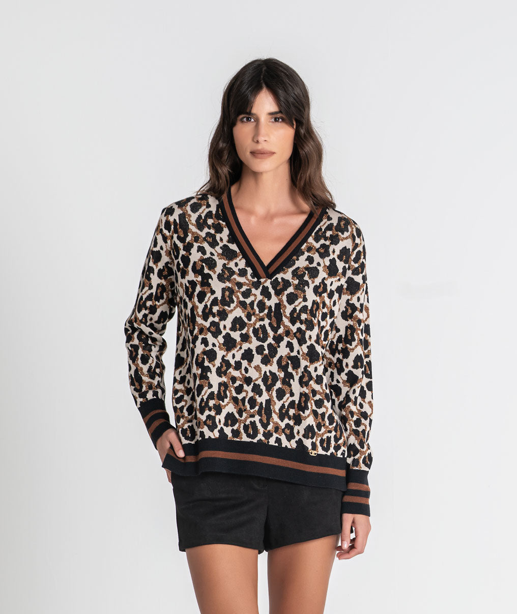 Animal print jumper 3566