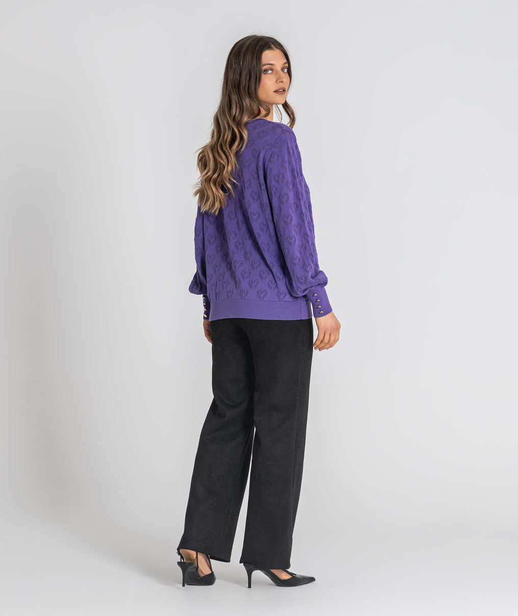 Camisola corações perfurados 3581