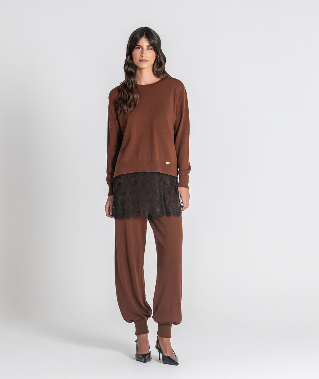 Oversize lace sweatshirt 3588