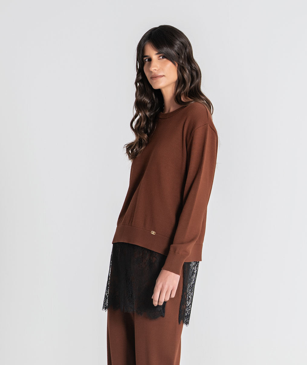 Oversize lace sweatshirt 3588