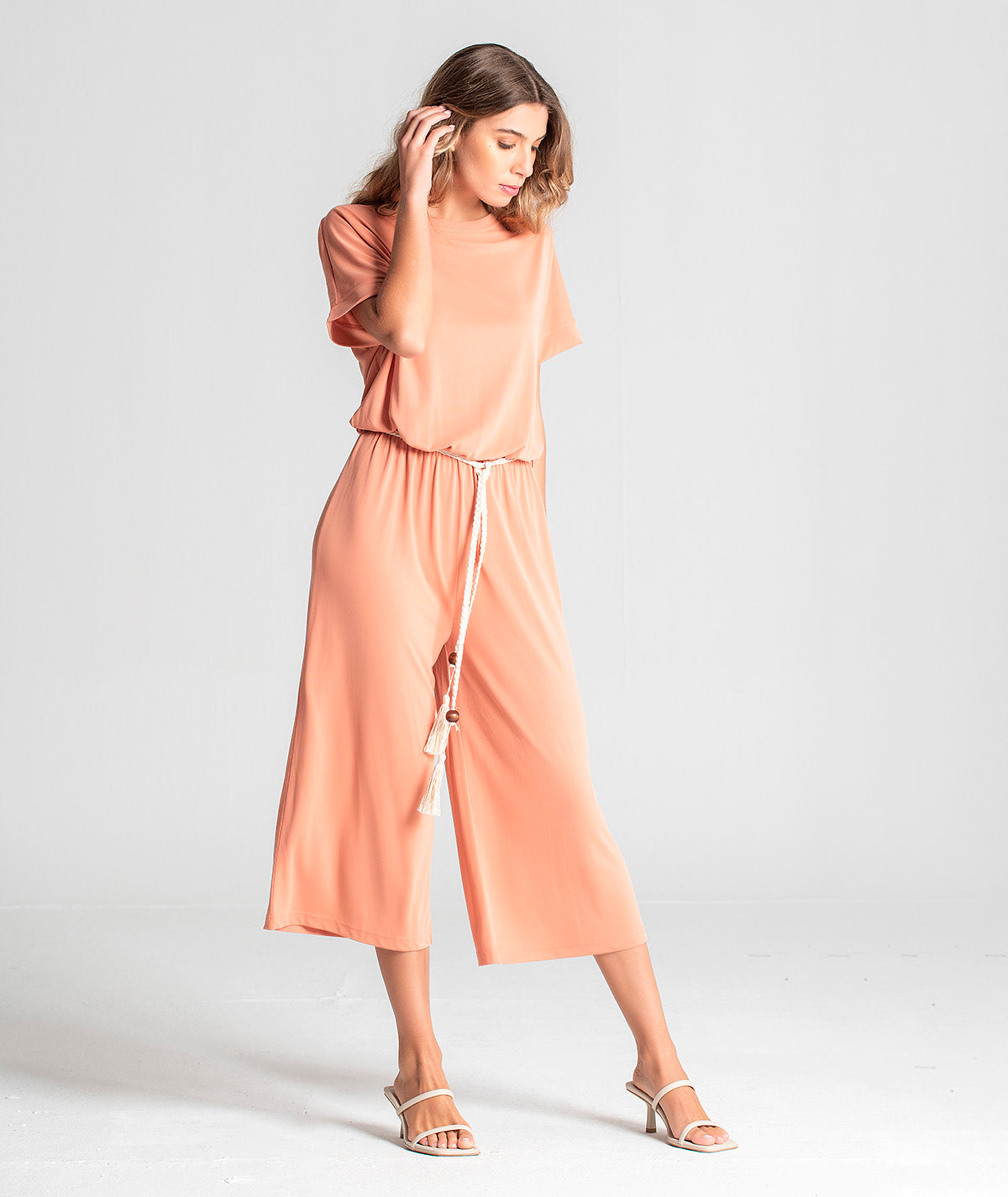 Macacão com cordão no cinto 6035