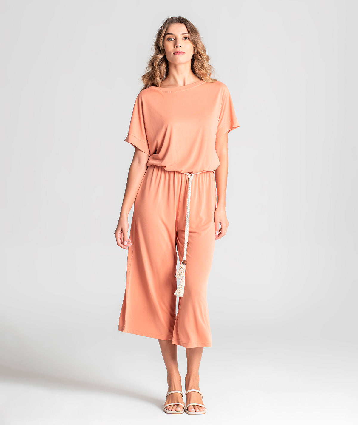 Macacão com cordão no cinto 6035