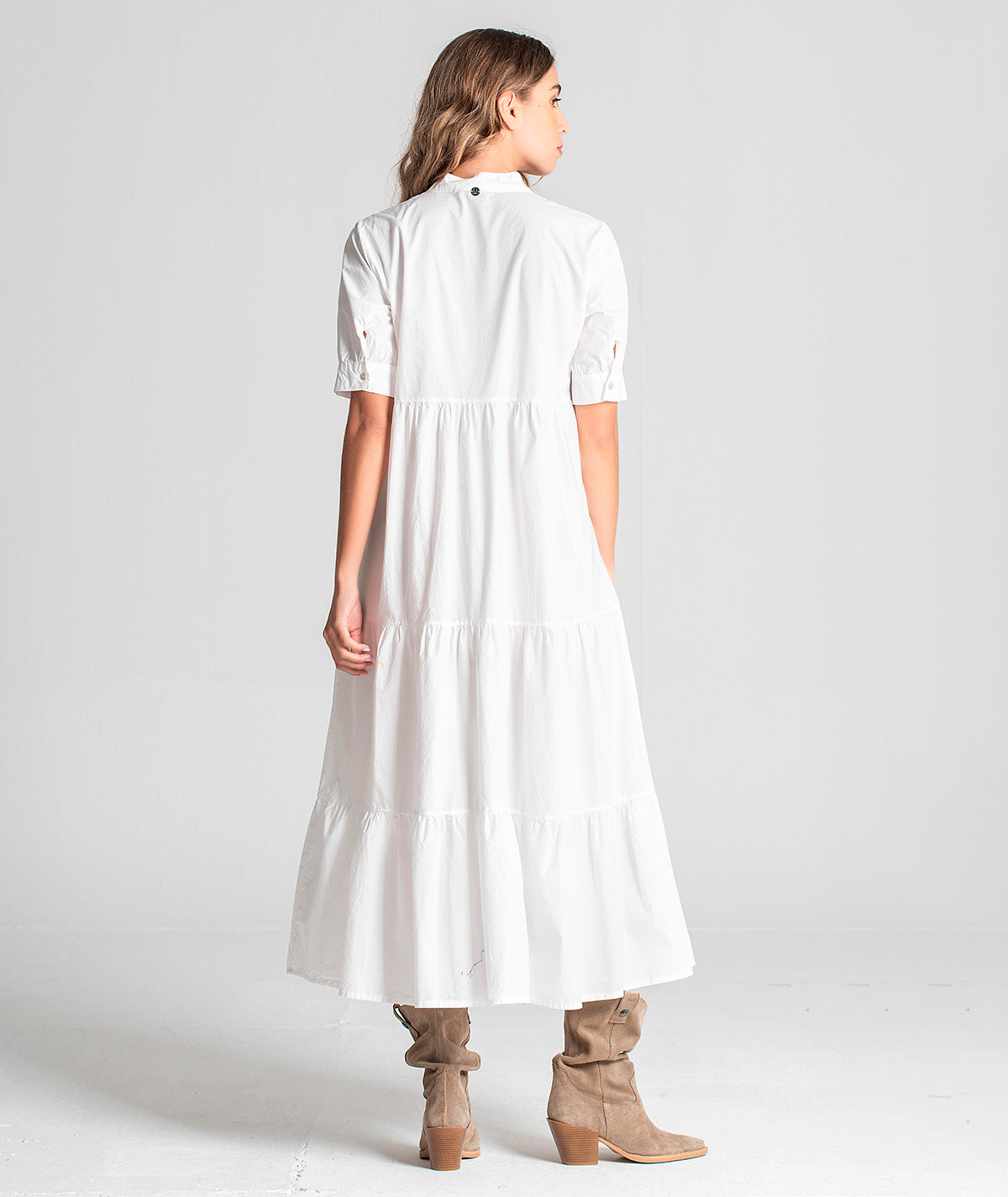 Vestido comprido com botões 6071