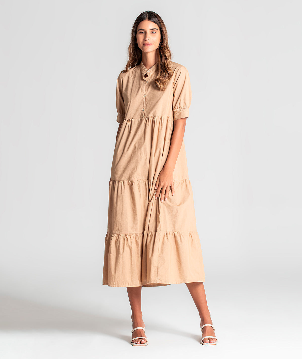 Vestido comprido com botões 6071