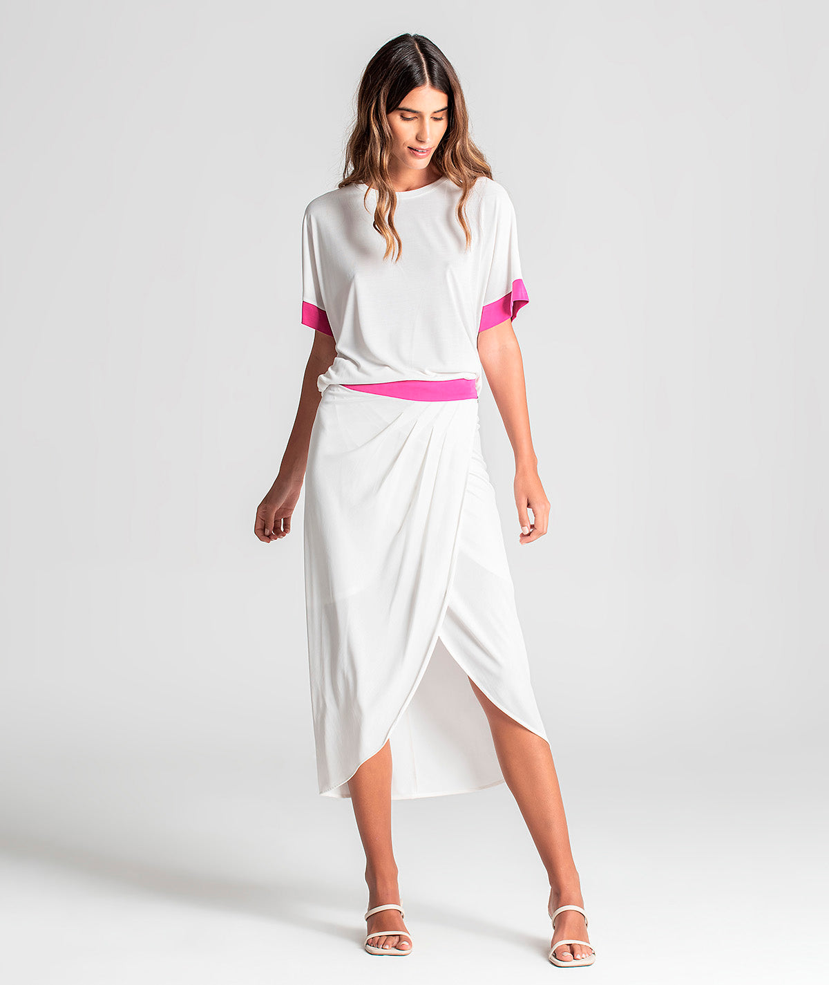 Two-tone skirt 6077
