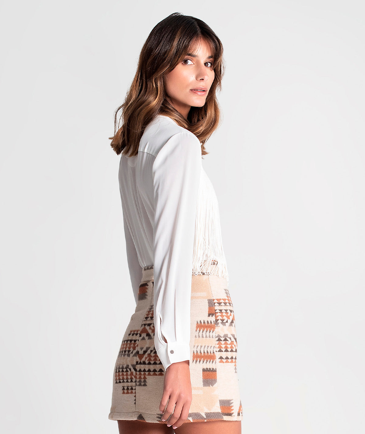 Blusa com franjas na frente 6107