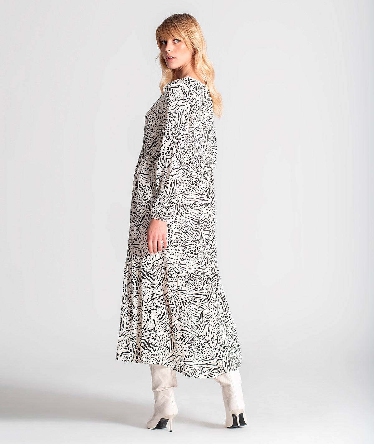 Vestido com animal print 6117
