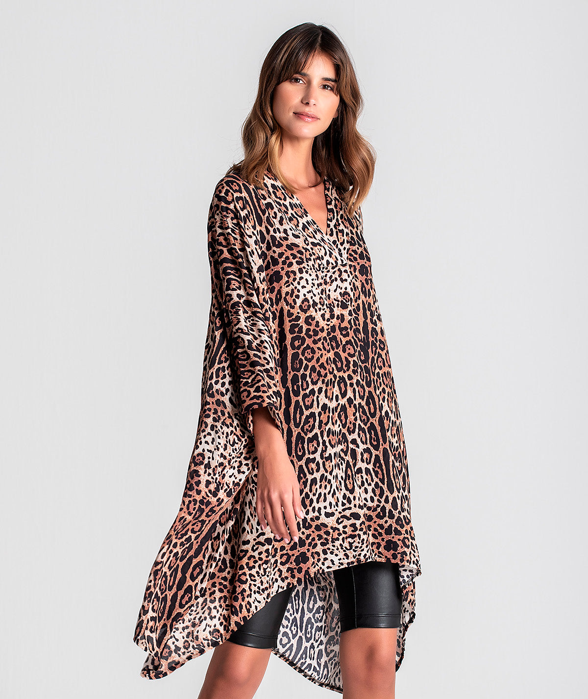 Túnica assimétrico animal print 6119