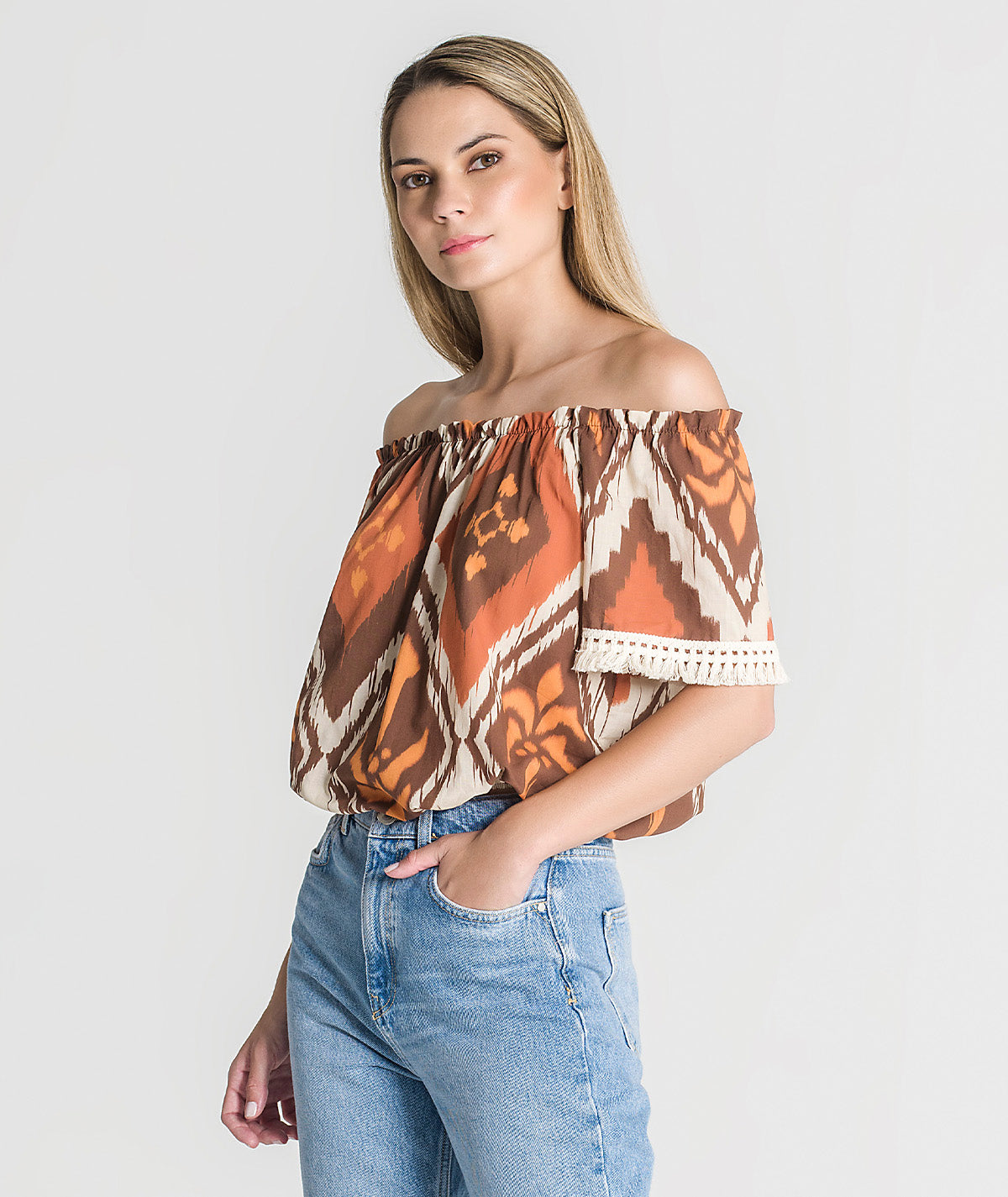 Blusa com padrão étnico 6165