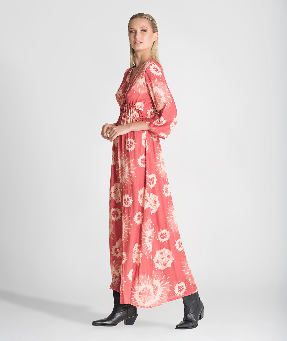 Vestido padrão tie dye 6168