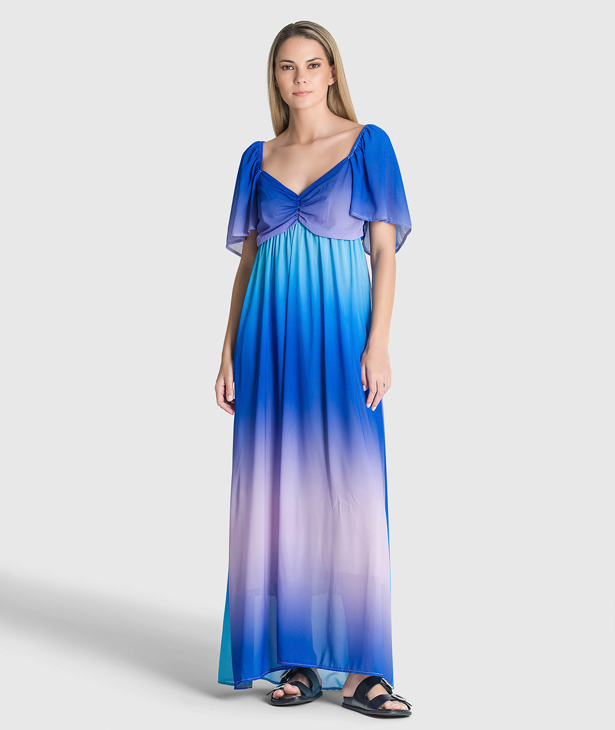 Vestido comprido deep dye 6177