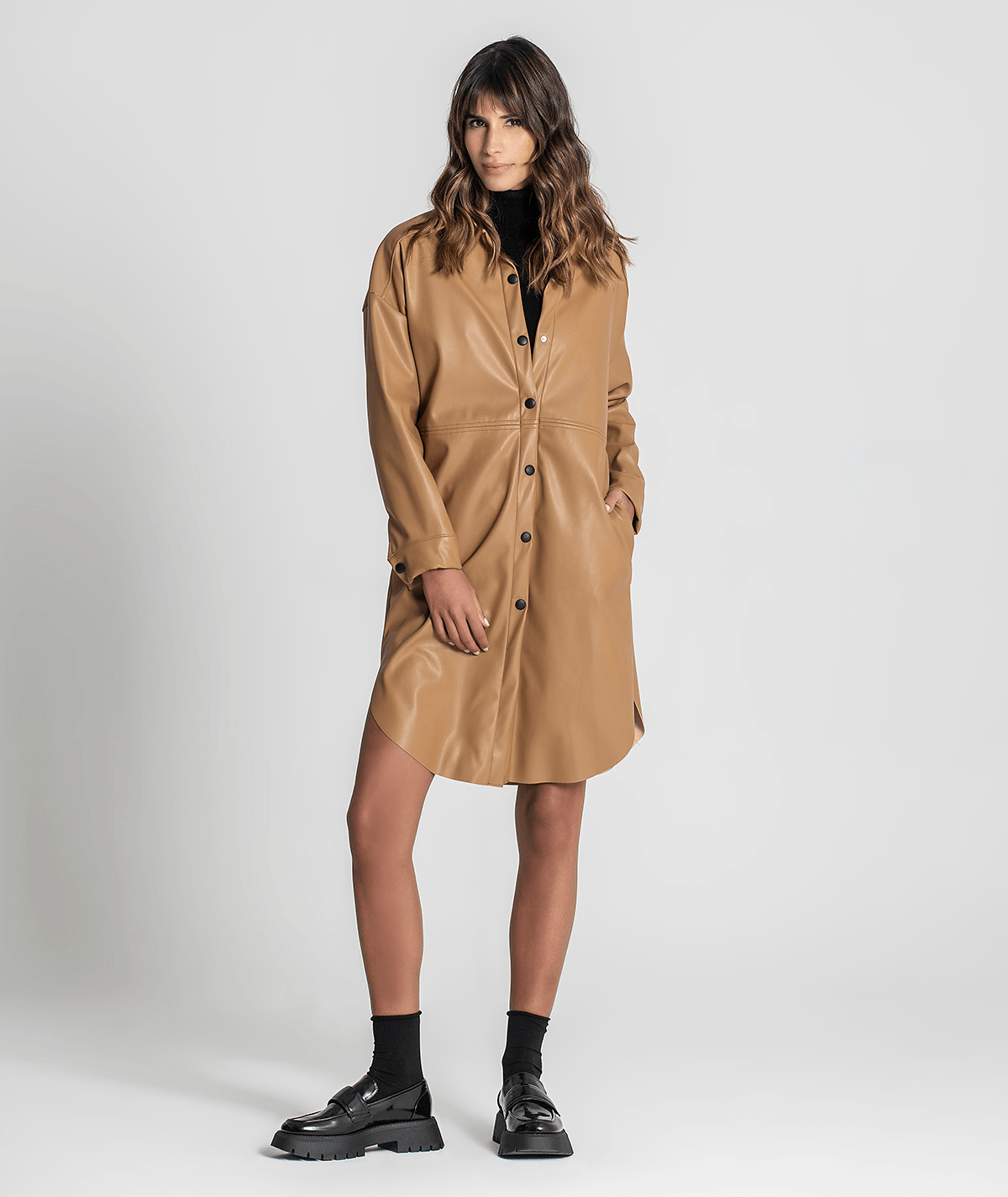 Vestido camiseiro com molas 6209