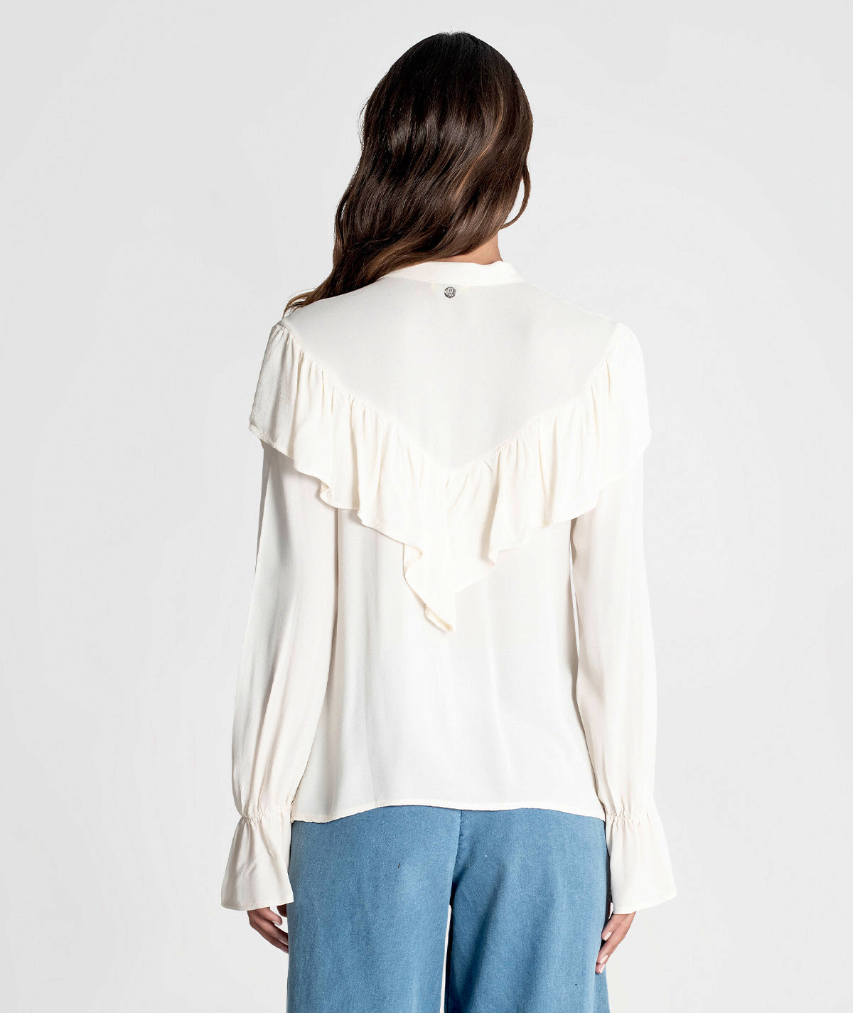 Blusa com folhos na frente e mangas 6225