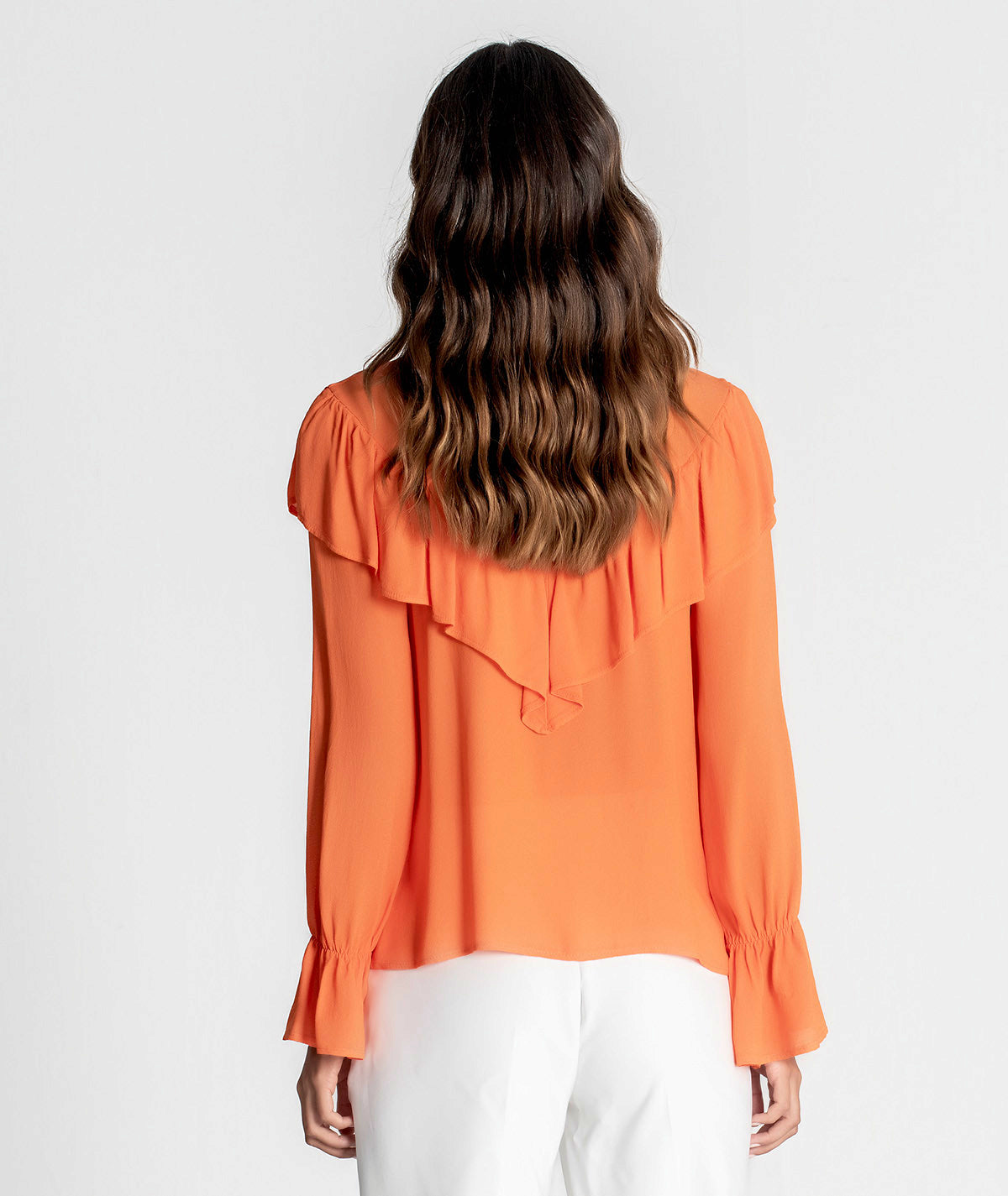 Blusa com folhos na frente e mangas 6225