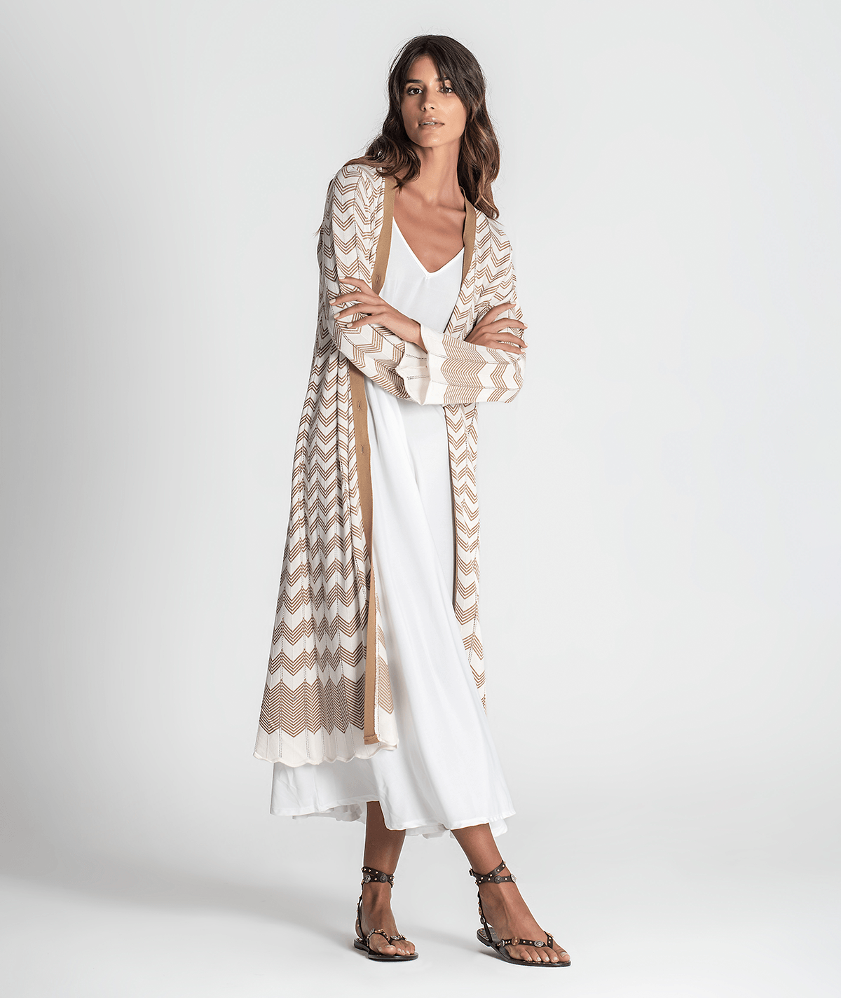 Vestido alças cruzado nas costas 6266