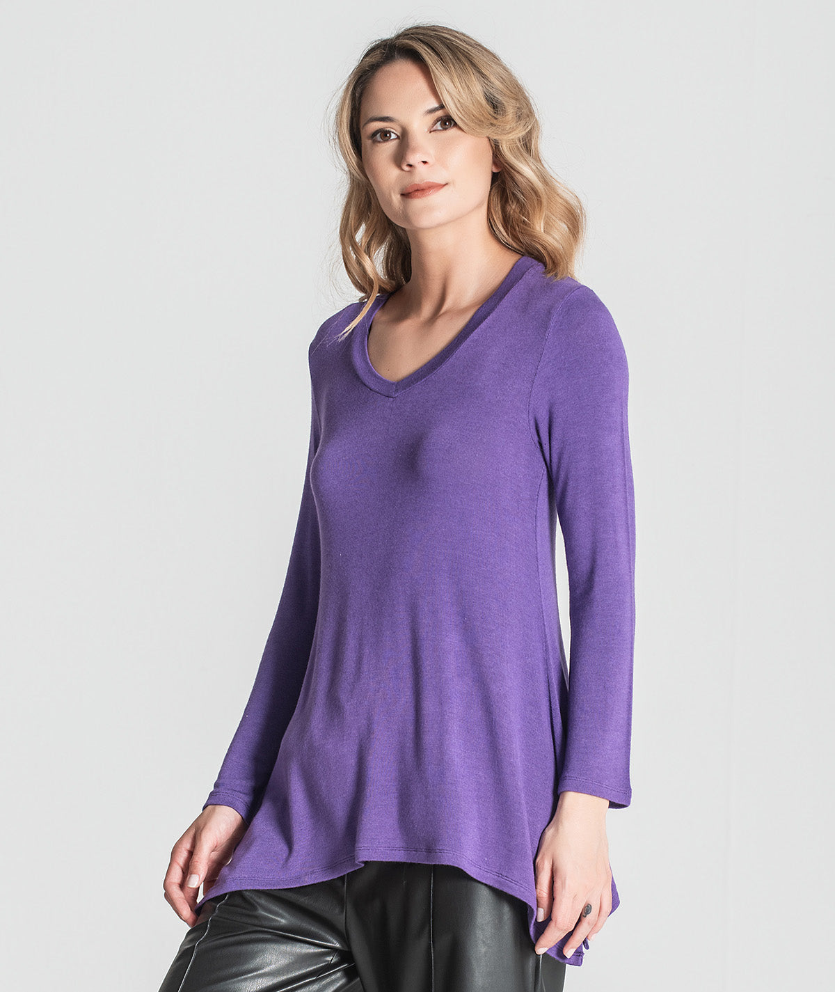 Camisola decote em v assimétrica 6297