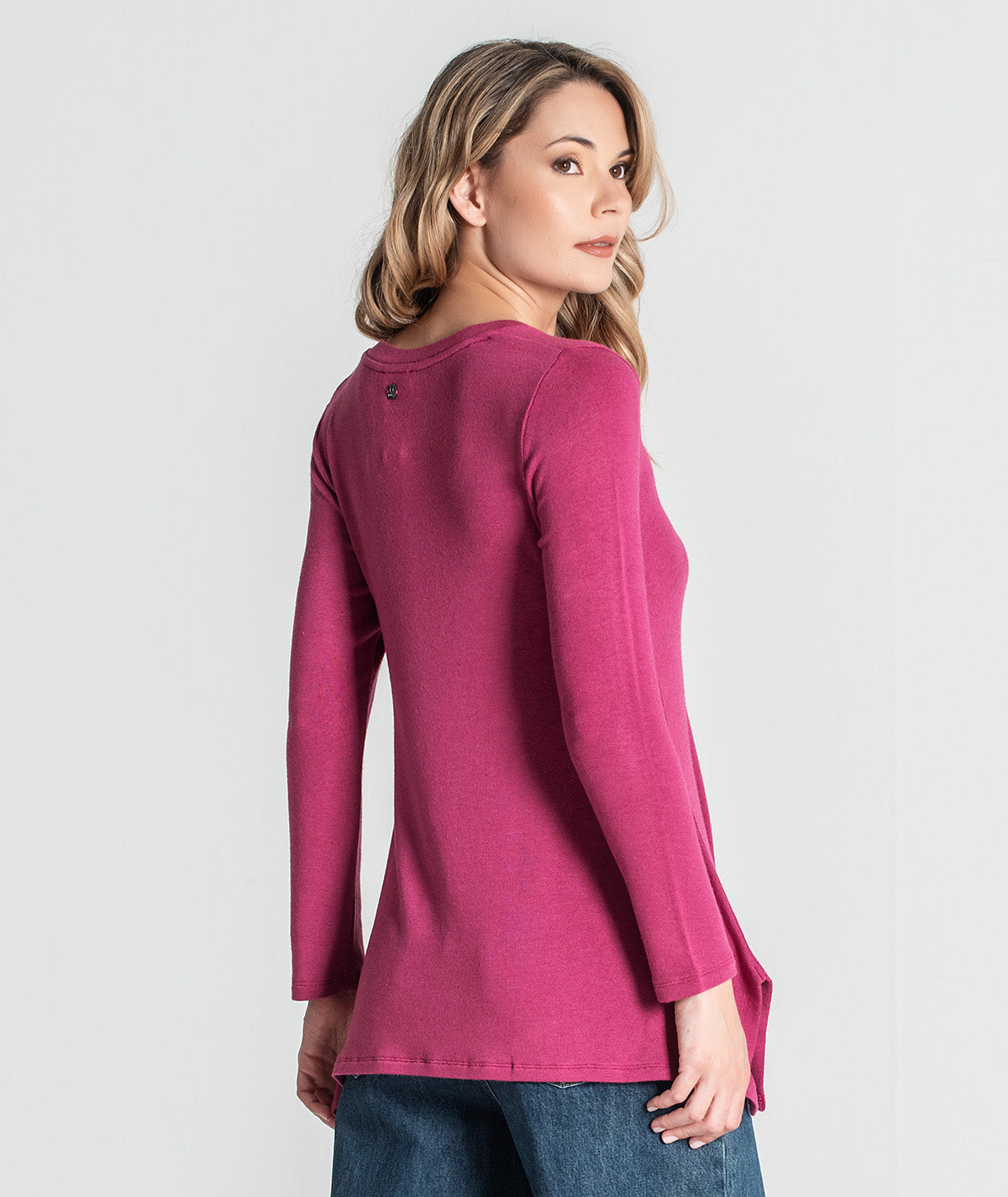 Camisola decote em v assimétrica 6297