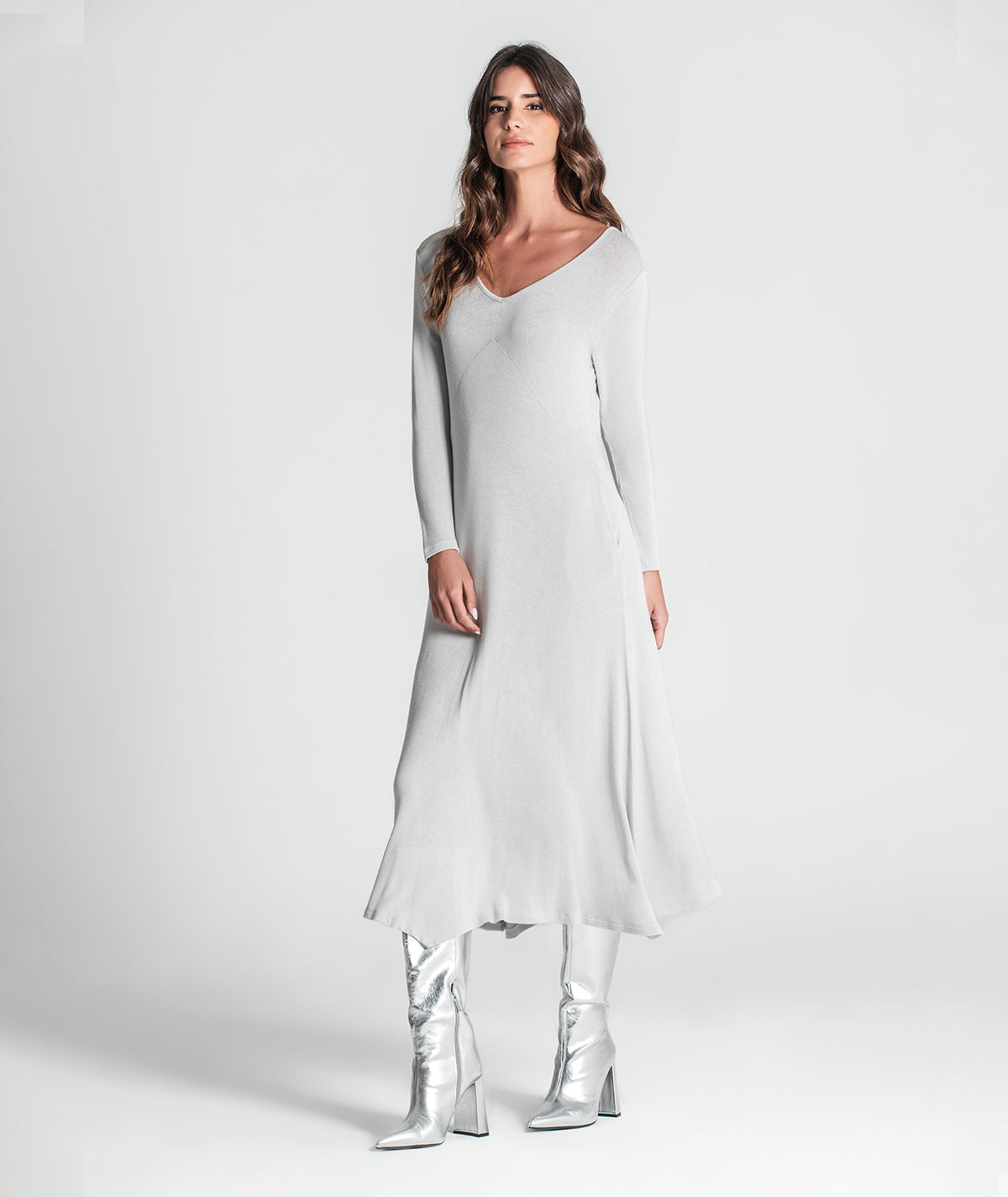 Vestido decote em v 6300