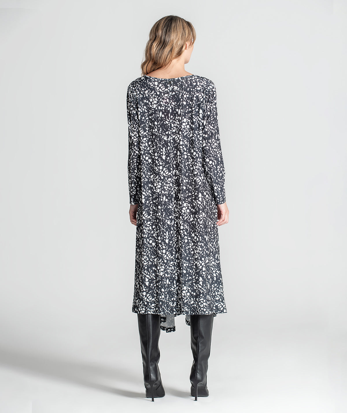 Vestido decote em v com padrão 6308