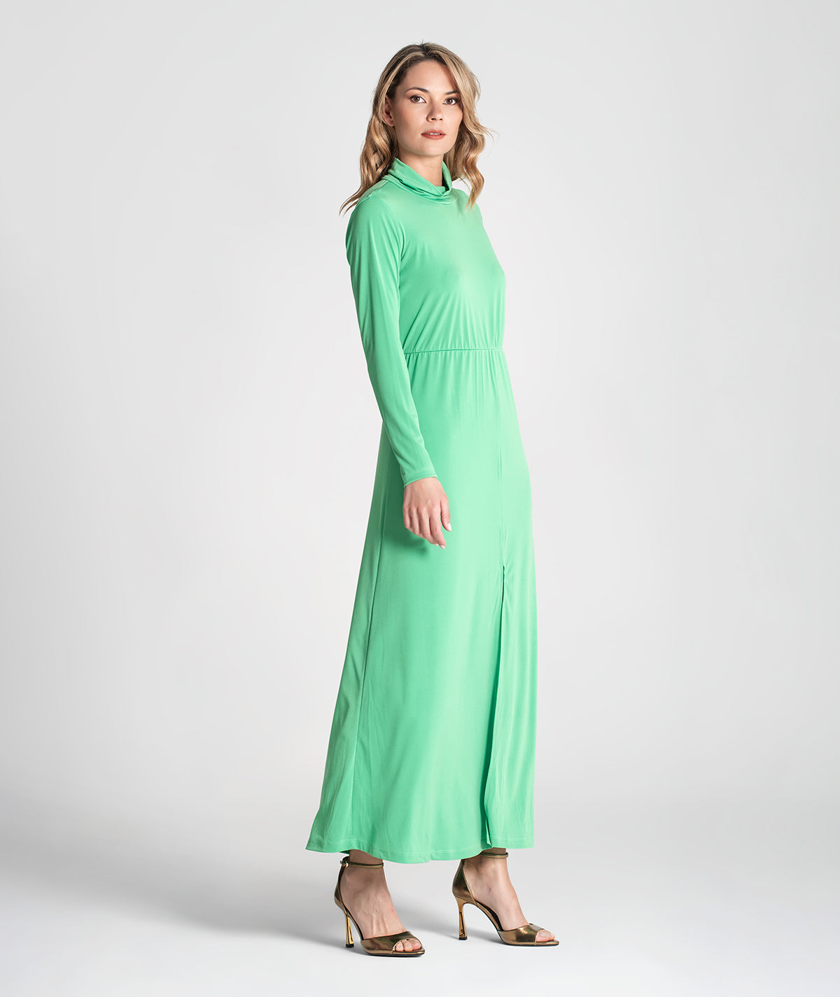 Vestido gola alta 6309