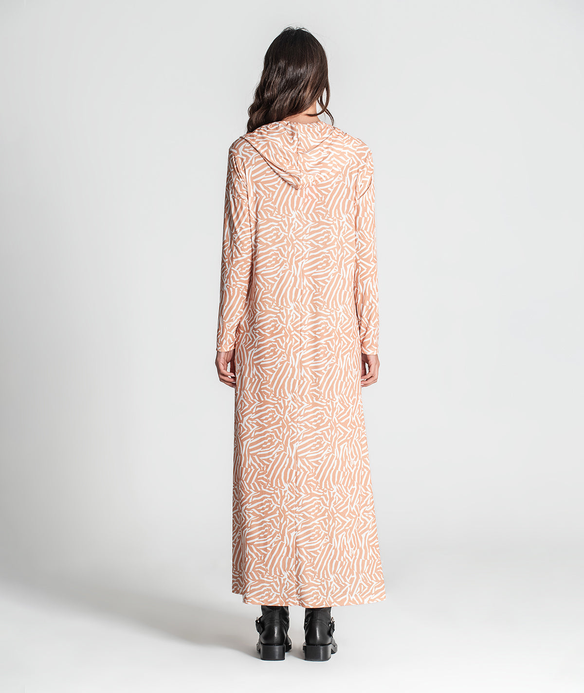 Vestido com capucho e padrão 6313