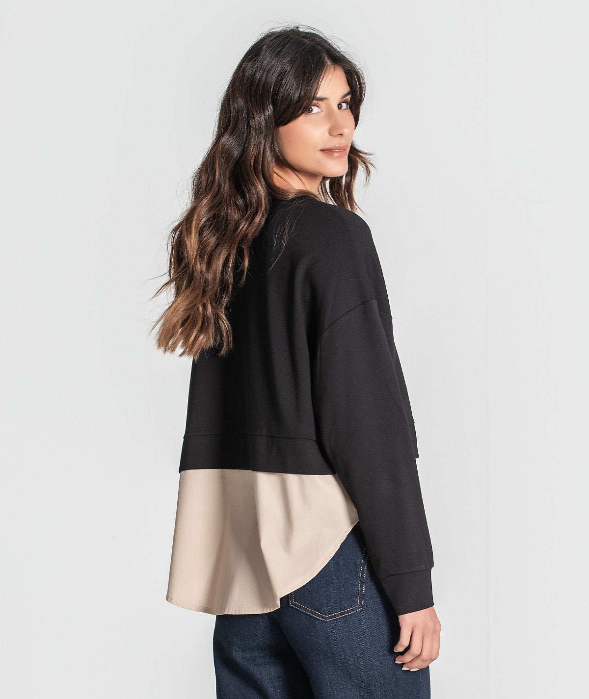 Camisola com combinação de camisa 6315