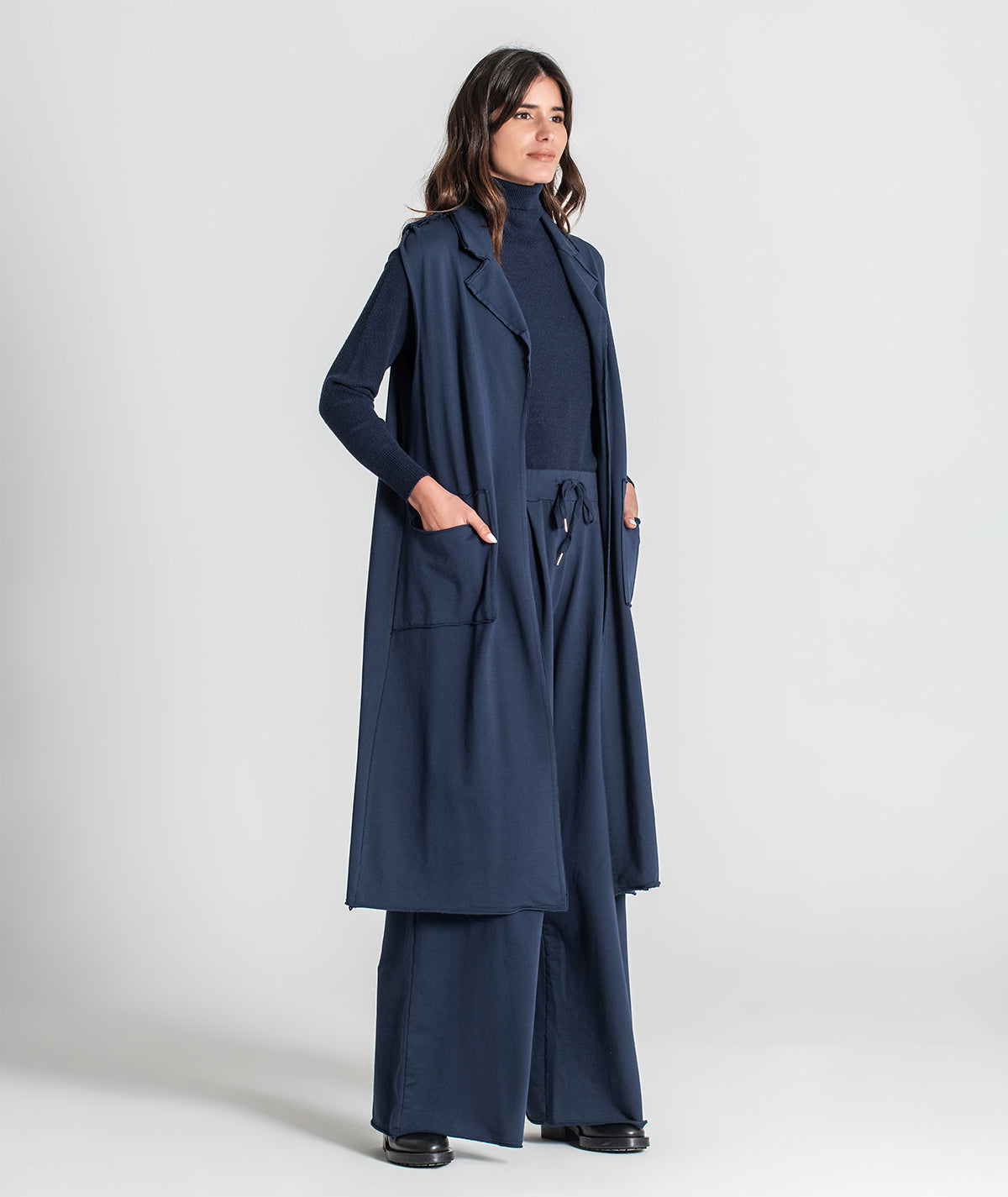 Calças largas com cinto ajustável 6321