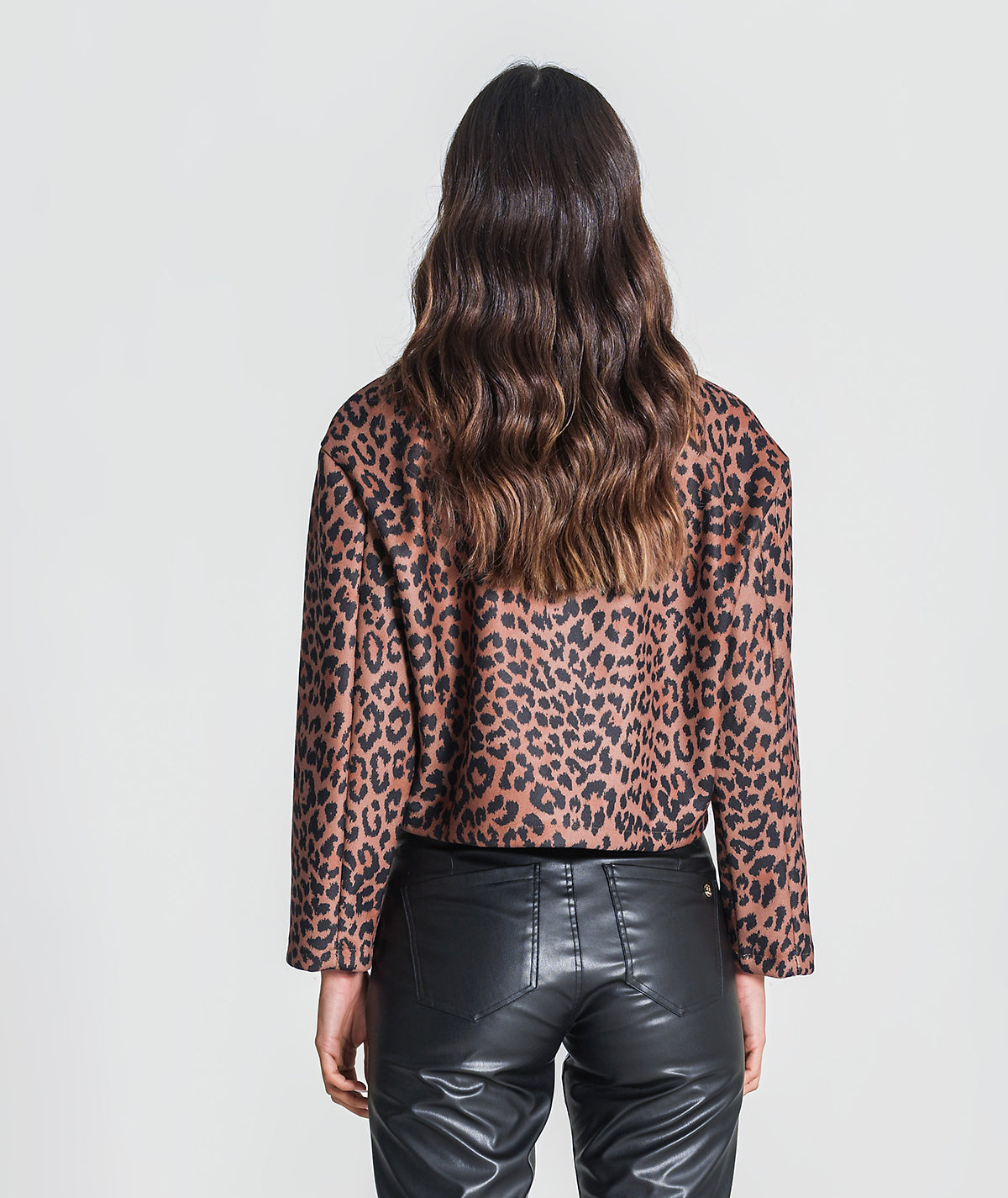 Animal print bomber 6344