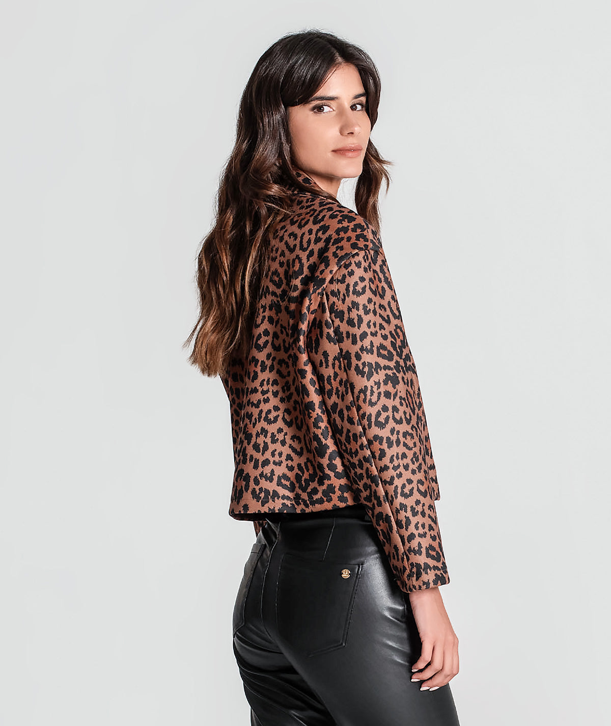 Animal print bomber 6344