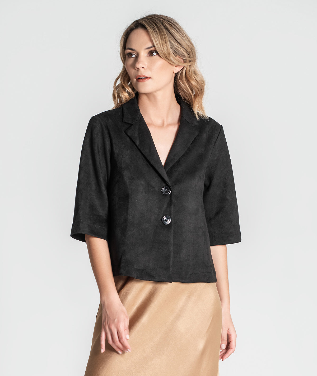 Casaco curto com botões 6345