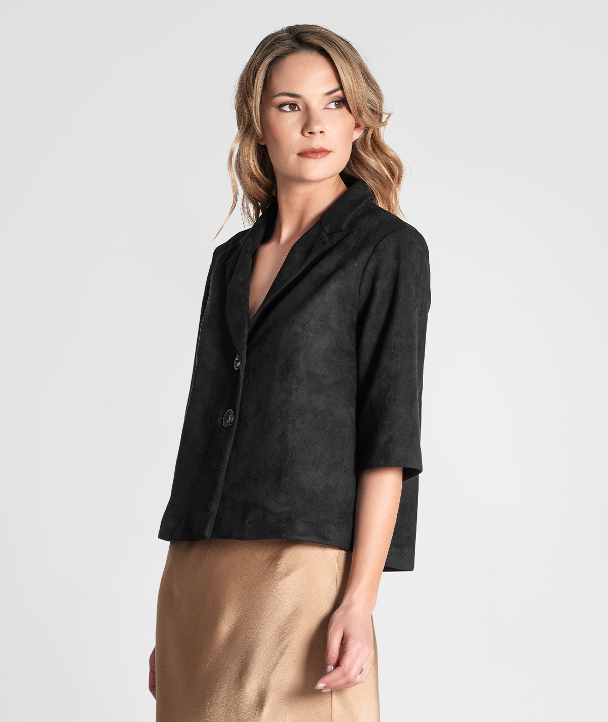 Casaco curto com botões 6345