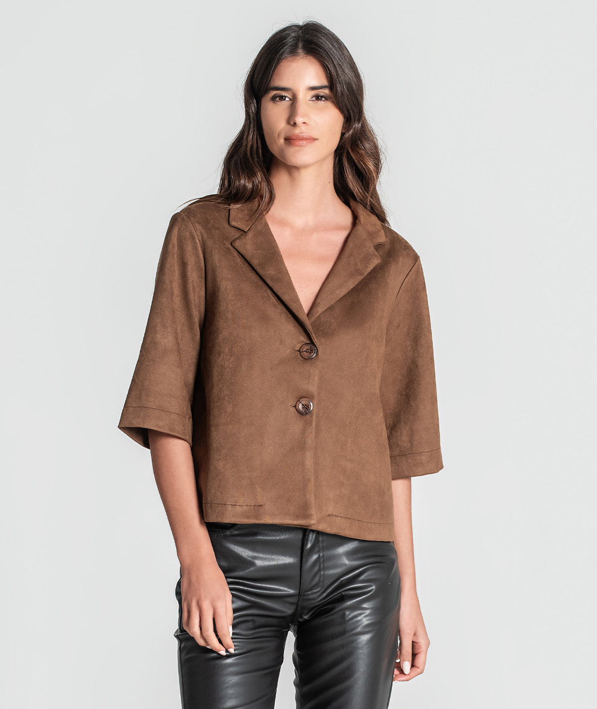 Casaco curto com botões 6345