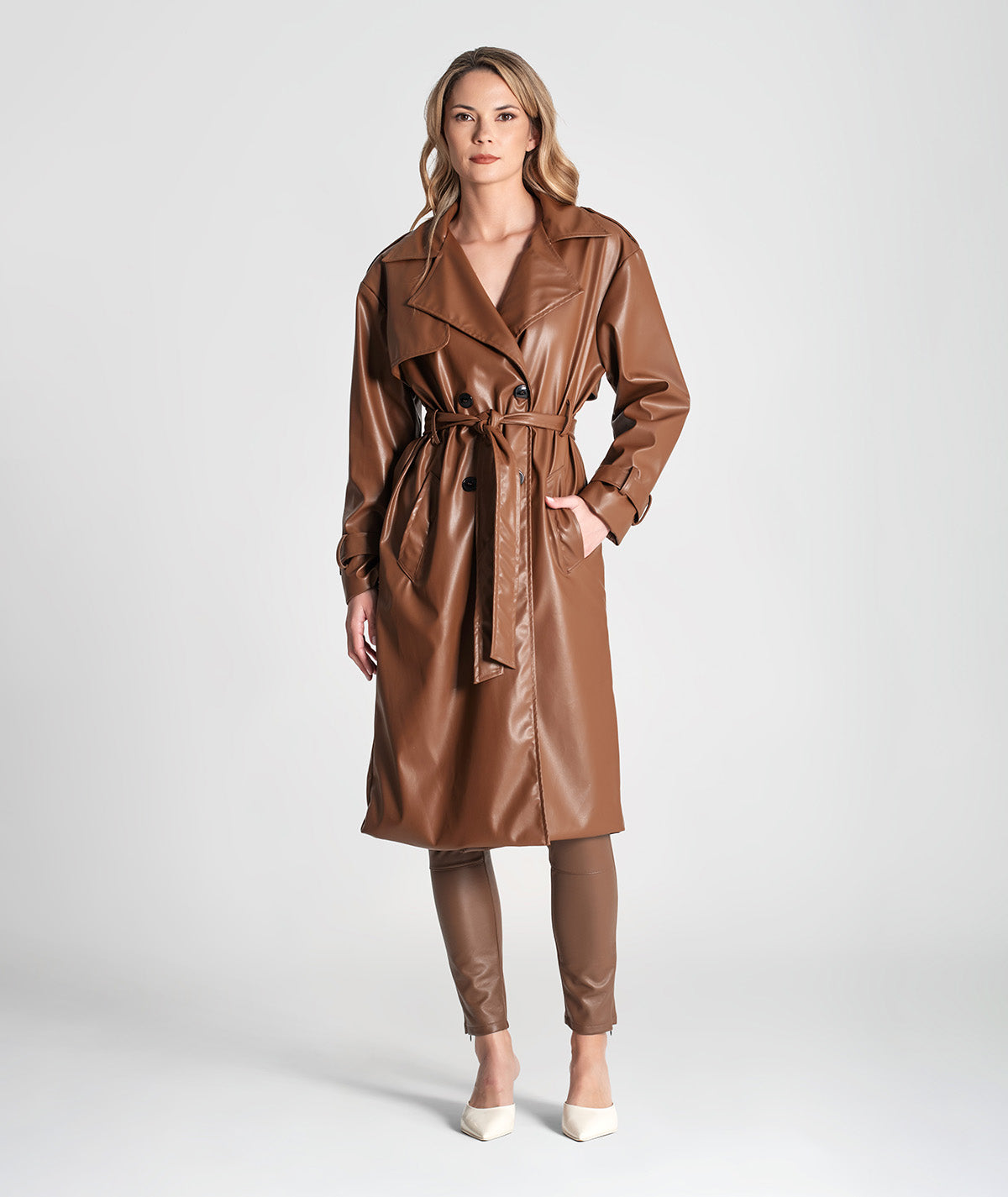 Trench coat com cinto amovível 6362