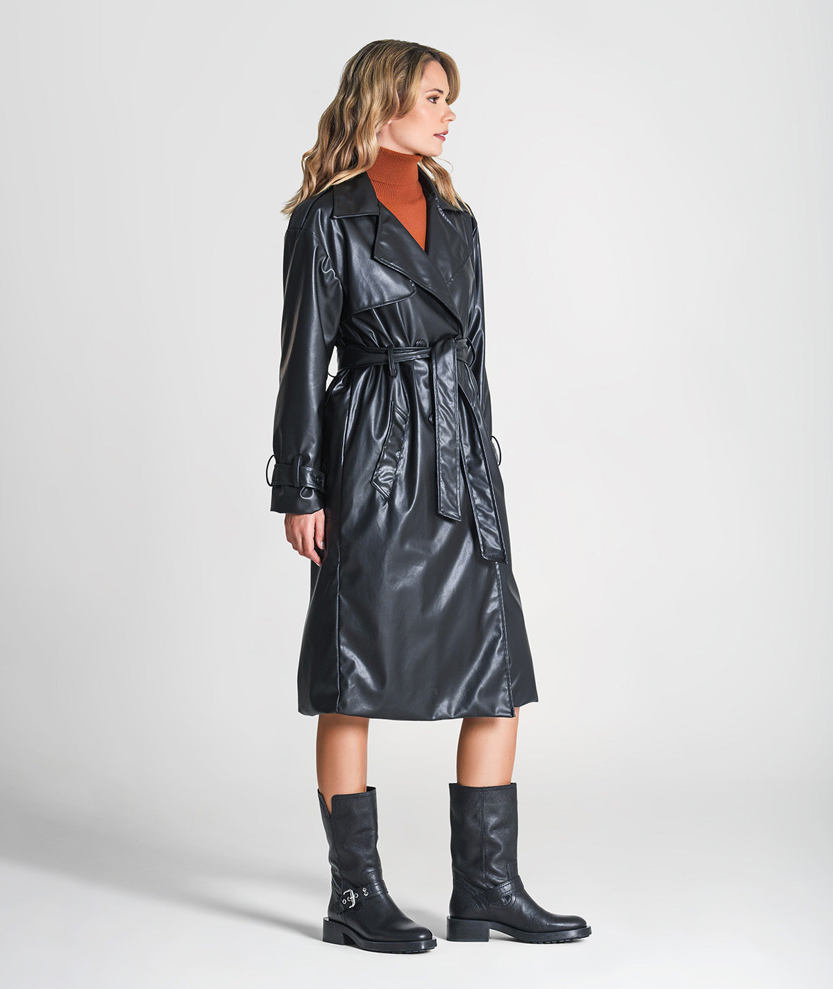 Trench coat com cinto amovível 6362
