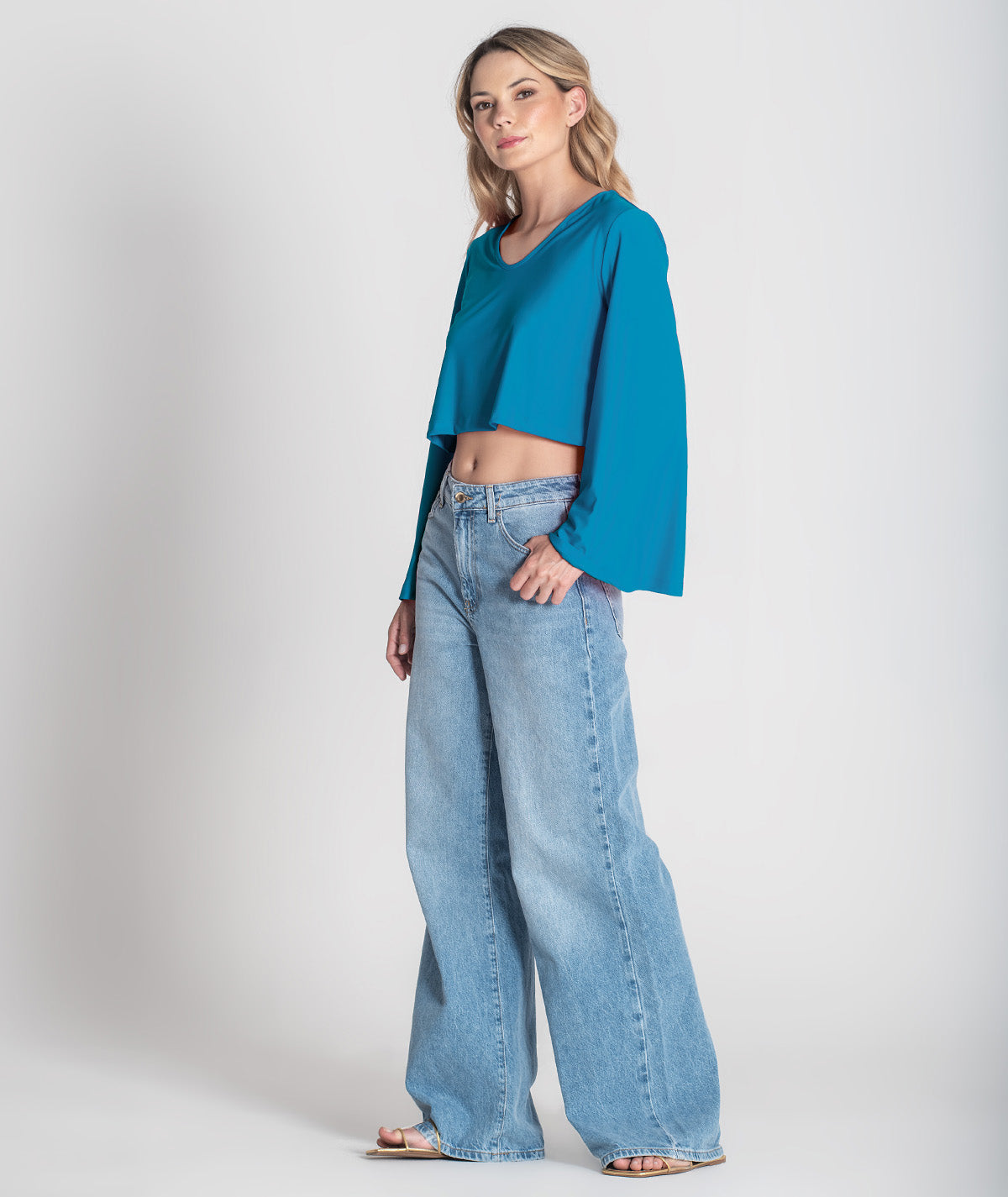 Camisola decote em v 6363